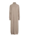 Brunello Cucinelli Woman Maxi Dress Beige Size M Cashmere In Neutral