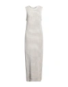 Brunello Cucinelli Woman Maxi Dress Beige Size Xxl Cotton, Polyester In Beige