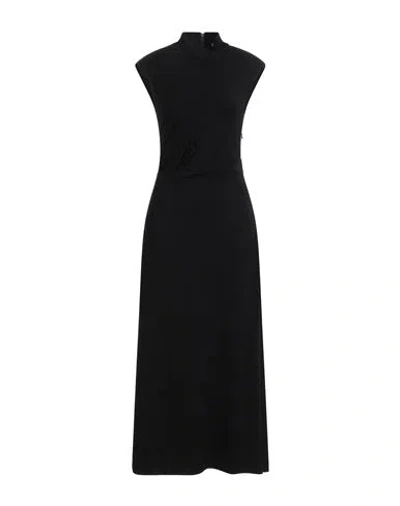Brunello Cucinelli Woman Maxi Dress Black Size L Virgin Wool, Elastane