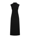 Brunello Cucinelli Couture Jersey Draped Midi Dress In Black