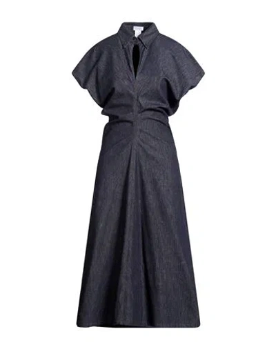 Brunello Cucinelli Woman Maxi Dress Blue Size S Cotton In Multi
