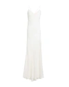 Brunello Cucinelli Woman Maxi Dress Ivory Size S Viscose, Linen, Silk, Polyamide, Ecobrass In White