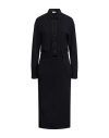 Brunello Cucinelli Woman Maxi Dress Midnight Blue Size S Virgin Wool, Elastane, Ecobrass In Blue