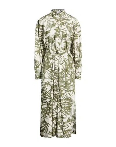 Brunello Cucinelli Woman Maxi Dress Military Green Size M Cotton