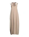 Brunello Cucinelli Woman Maxi Dress Sand Size Xxs Viscose, Linen, Brass In Beige