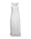 Brunello Cucinelli Woman Maxi Dress White Size M Cotton, Elastane, Silk In White