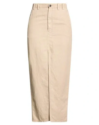 Brunello Cucinelli Woman Maxi Skirt Beige Size 2 Cotton, Linen In Sand