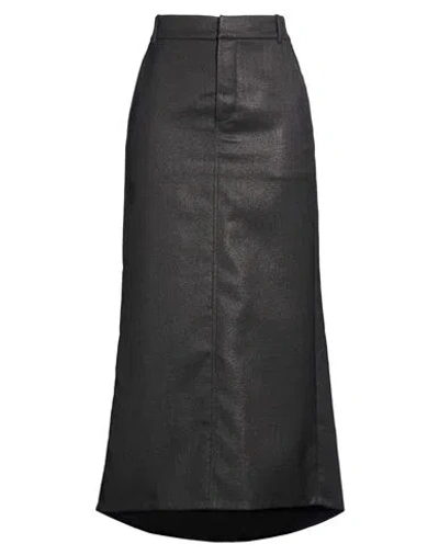 Brunello Cucinelli Woman Maxi Skirt Charcoal Size 0 Virgin Wool, Polyamide, Metallic Polyester In Gray