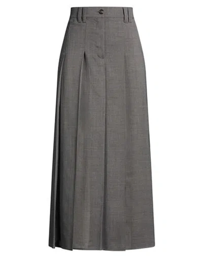 Brunello Cucinelli Woman Maxi Skirt Charcoal Size 2 Polyester, Virgin Wool In Multi