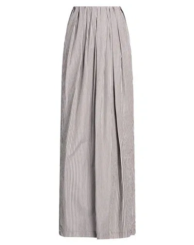 Brunello Cucinelli Woman Maxi Skirt Charcoal Size 4 Cotton In Gray