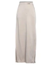 Brunello Cucinelli Woman Maxi Skirt Taupe Size 8 Acetate, Viscose, Brass In Grey