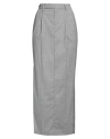 Brunello Cucinelli Woman Maxi Skirt Grey Size 12 Virgin Wool, Elastane In Grey