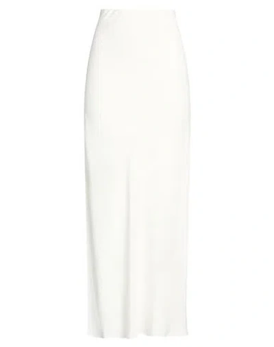 Brunello Cucinelli Woman Maxi Skirt Ivory Size 4 Viscose, Linen, Polyester, Elastane In White