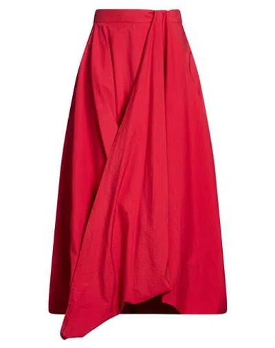 Brunello Cucinelli Woman Maxi Skirt Red Size 8 Cotton, Polyamide