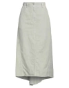 Brunello Cucinelli Woman Maxi Skirt Sage Green Size 6 Cotton, Linen In Sage Green