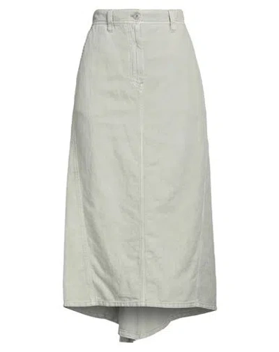 Brunello Cucinelli Woman Maxi Skirt Sage Green Size 6 Cotton, Linen