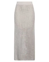 Brunello Cucinelli Woman Maxi Skirt Taupe Size S Cotton, Acetate, Silk In Grey