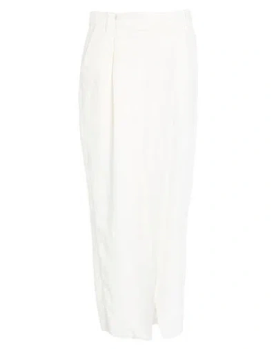 Brunello Cucinelli Woman Maxi Skirt White Size 10 Viscose, Linen