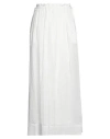 Brunello Cucinelli Woman Maxi Skirt White Size 6 Cotton, Ecobrass In White