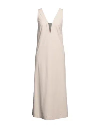 Brunello Cucinelli Midi Dresses In Beige