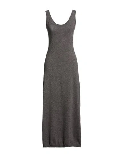 Brunello Cucinelli Woman Midi Dress Grey Size Xs Cashmere In Gray