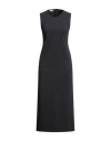 Brunello Cucinelli Woman Midi Dress Lead Size 3xl Cotton, Polyamide, Elastane, Brass In Black