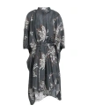 Brunello Cucinelli Woman Midi Dress Lead Size M Silk In Multi