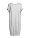 Brunello Cucinelli Woman Midi Dress Light Grey Size M Cashmere, Silk, Brass In Gray