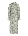 Brunello Cucinelli Woman Midi Dress Military Green Size Xl Silk, Brass