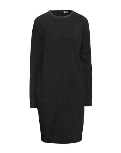 Brunello Cucinelli Woman Midi Dress Charcoal Size M Virgin Wool, Elastane In Grey