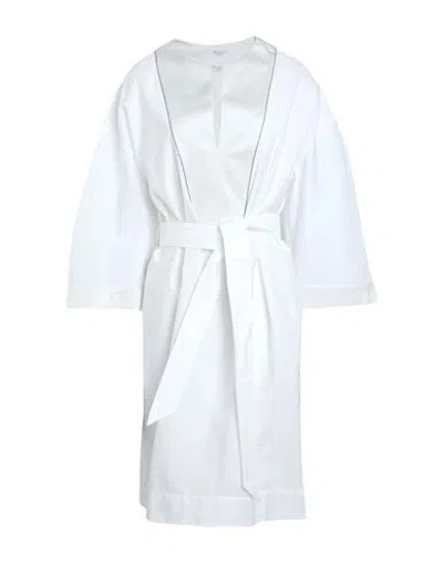 Brunello Cucinelli Woman Midi Dress White Size S Cotton, Polyamide
