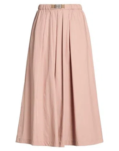 Brunello Cucinelli Woman Midi Skirt Antique Rose Size 2 Cotton In Pink