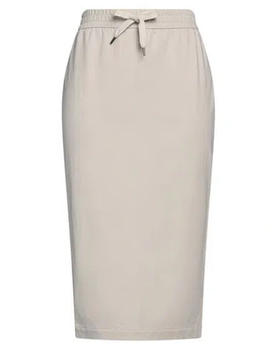 Brunello Cucinelli Woman Midi Skirt Beige Size L Cotton, Elastane
