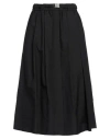 Brunello Cucinelli Woman Midi Skirt Black Size 10 Cotton, Polyamide, Brass