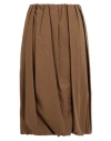 Brunello Cucinelli Woman Midi Skirt Brown Size 4 Cotton, Polyamide In Brown