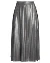 Brunello Cucinelli Woman Midi Skirt Grey Size 6 Polyester, Virgin Wool In Grey