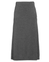 Brunello Cucinelli Longuette Midi Skirt In Stretch Cashmere In Grey