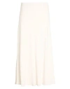 Brunello Cucinelli Woman Midi Skirt Ivory Size 10 Viscose, Elastane