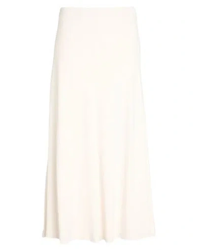 Brunello Cucinelli Woman Midi Skirt Ivory Size 10 Viscose, Elastane
