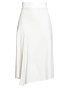 Brunello Cucinelli Woman Midi Skirt Ivory Size 14 Cotton, Elastane In White