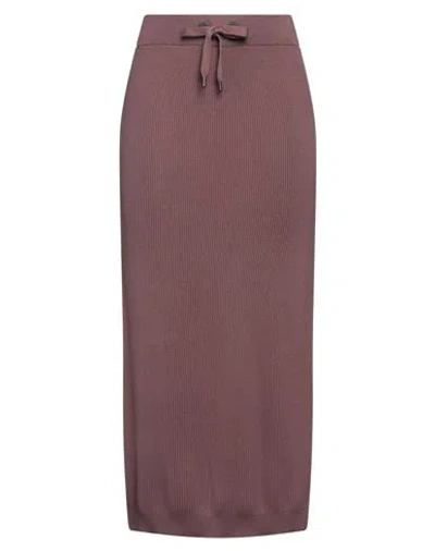 Brunello Cucinelli Woman Midi Skirt Mauve Size M Cotton In Purple