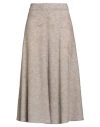 Brunello Cucinelli Woman Midi Skirt Sand Size S Mohair Wool, Virgin Wool, Polyamide, Cashmere, Silk