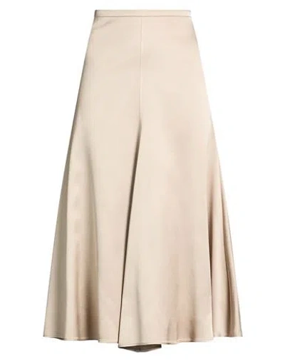Brunello Cucinelli Woman Midi Skirt Taupe Size 6 Silk In Neutral
