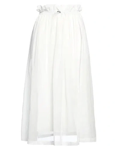 Brunello Cucinelli Woman Midi Skirt White Size 4 Cotton