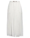 Brunello Cucinelli Cotton Blend Midi Skirt In White