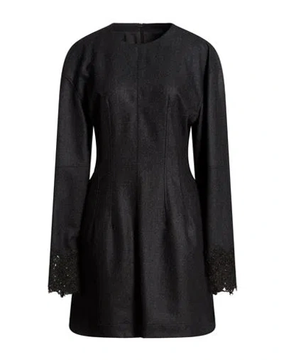 Brunello Cucinelli Woman Mini Dress Charcoal Size Xs Virgin Wool In Grey