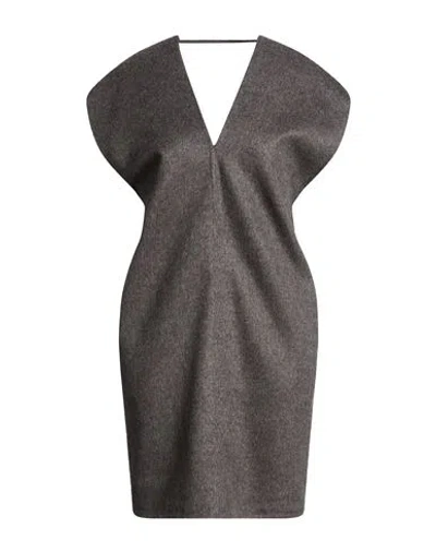 Brunello Cucinelli Woman Mini Dress Grey Size S Virgin Wool In Gray