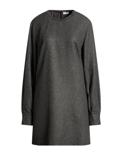 Brunello Cucinelli Woman Mini Dress Grey Size Xs Virgin Wool, Cashmere, Ecobrass