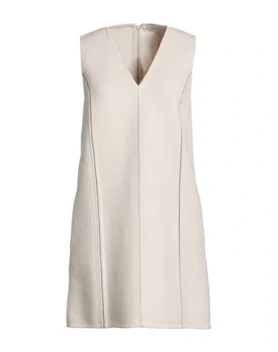 Brunello Cucinelli Woman Mini Dress Light Grey Size Xs Virgin Wool In Neutral
