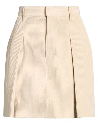 Brunello Cucinelli Woman Mini Skirt Beige Size 6 Cotton In Neutral